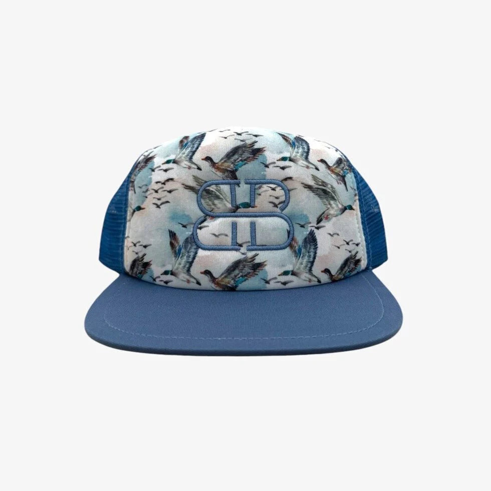 Floating Flat Brim Snapback | Mallard Sky