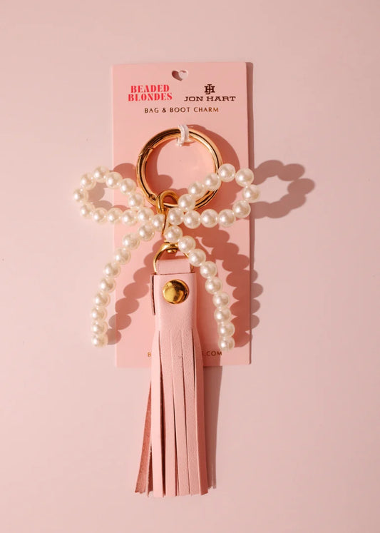 Beaded Blondes Bag Charm | Rose