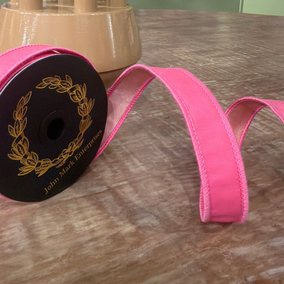 John Mark | Taffeta DBL Fused Pink | 1"