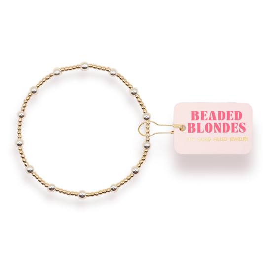 June Bracelet in Gold with Silver | Extended