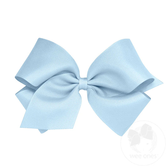 King Classic Grosgrain Hair Bow (Plain Wrap) | Millennium Blue