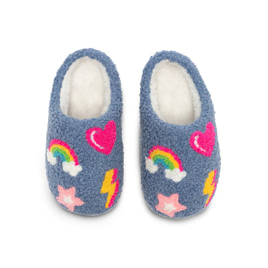 Kids Denim Patch Slippers