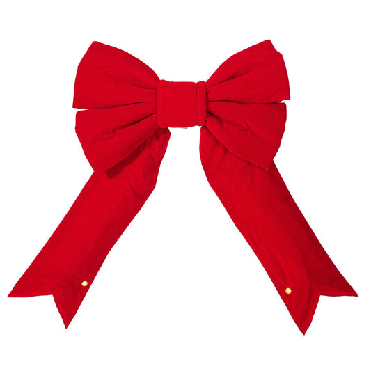 24" x 30" Red Velvet Outdoor Bow
