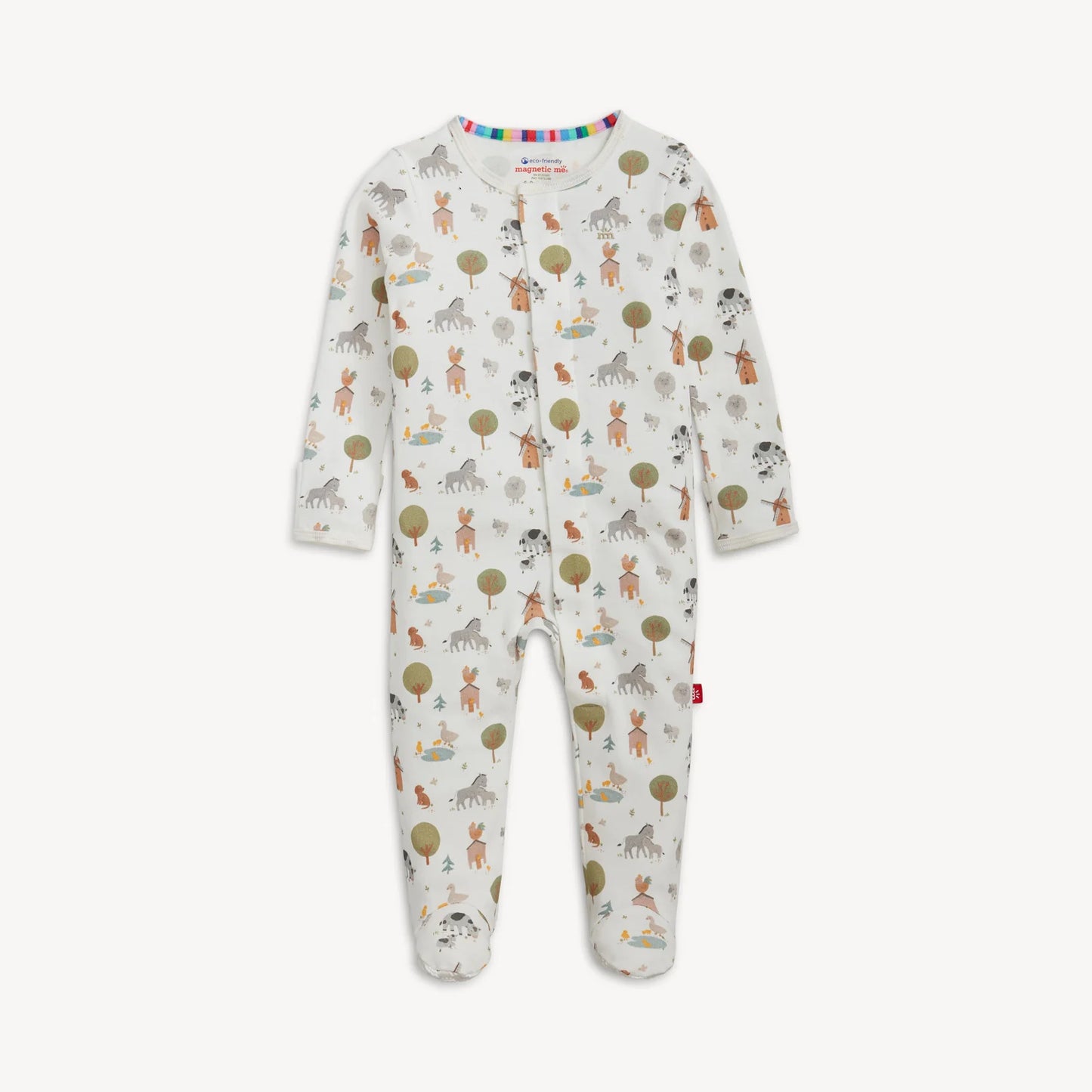 Funny Farm Organic Cotton Magnetic Footie
