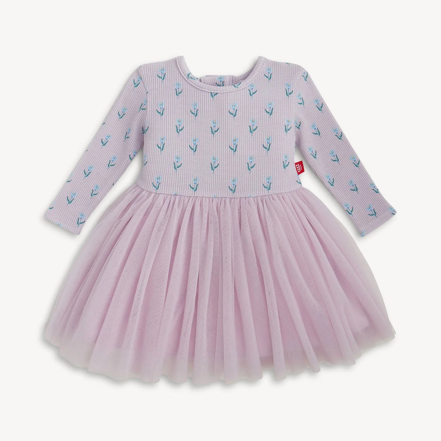 Lavender Floral Waffle Magnetic Bodysuit Tutu Dress