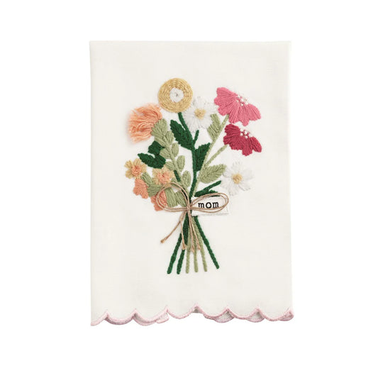 Embroidered Mom Towel | Bouquet