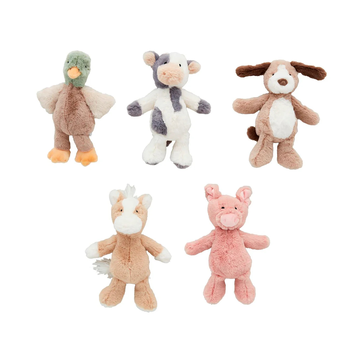 Farm Plush Rattle Pals
