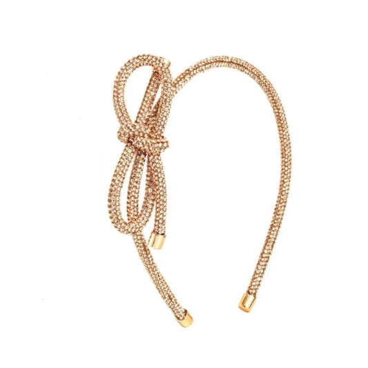 Mud Pie Gold Bow Headband