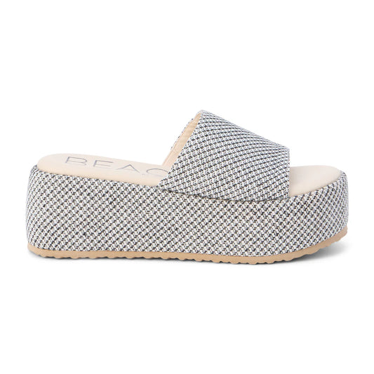 Pismo Platform Sandal | White & Black