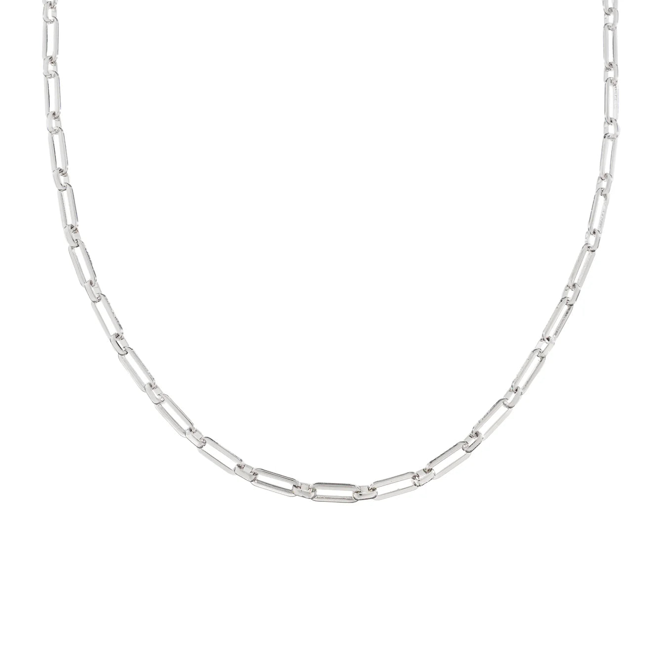 Silver Paperclip Chain Necklace