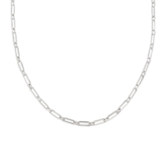 Silver Paperclip Chain Necklace