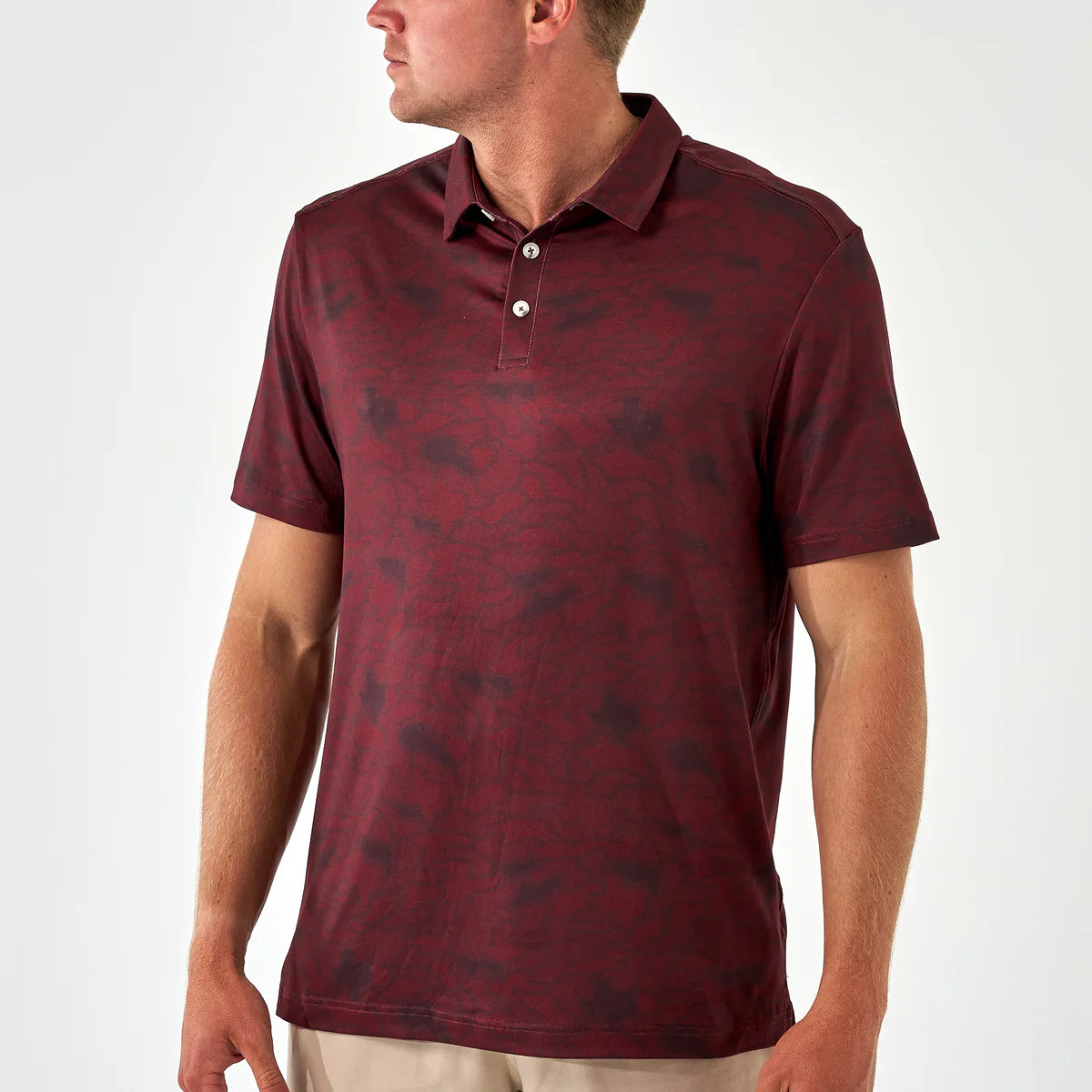 Performance Polo | Maroon Texas Camo