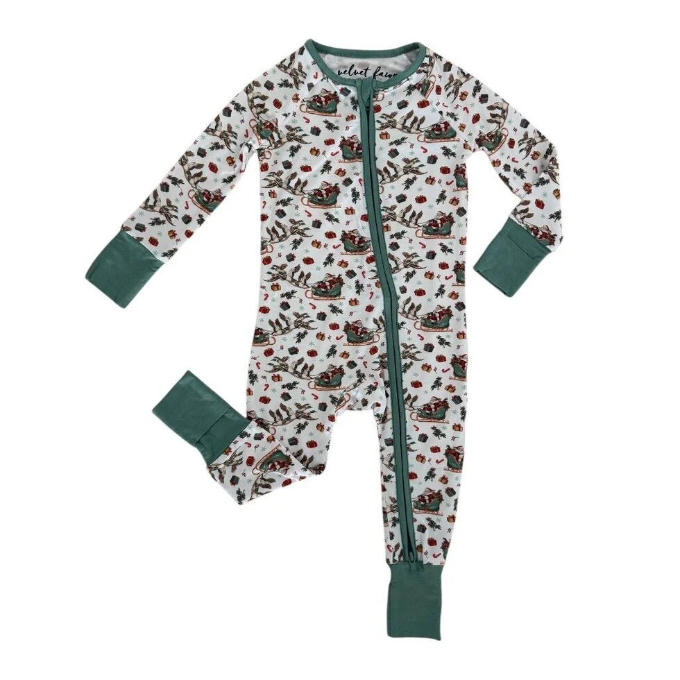 bamboo zipper pajama || mallards & mistletoe