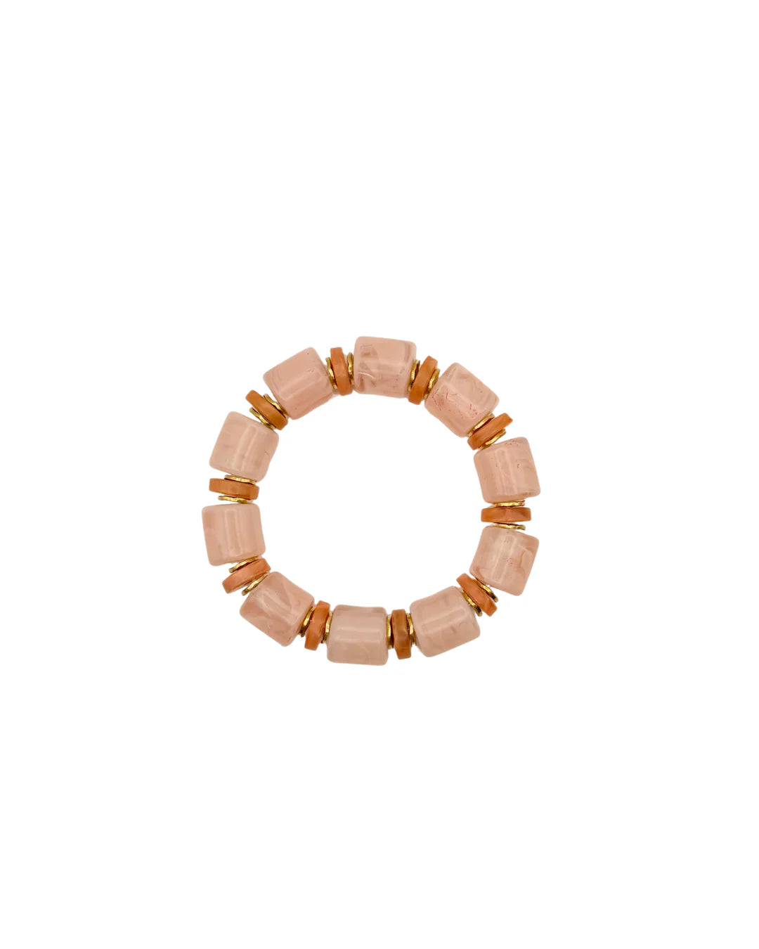 Pink & Terracotta Chunky Resin Bracelet