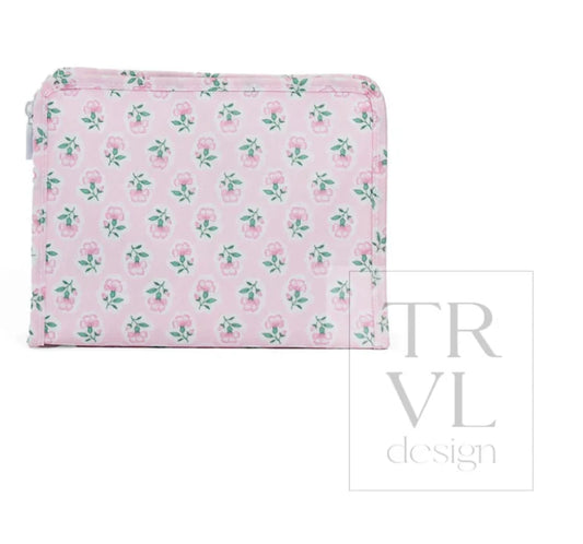 TRVL Roadie Medium Zip Pouch - Petite Fleur Pink