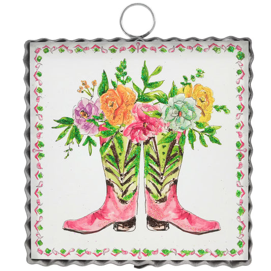Mini Art Pink Cowboy Boots