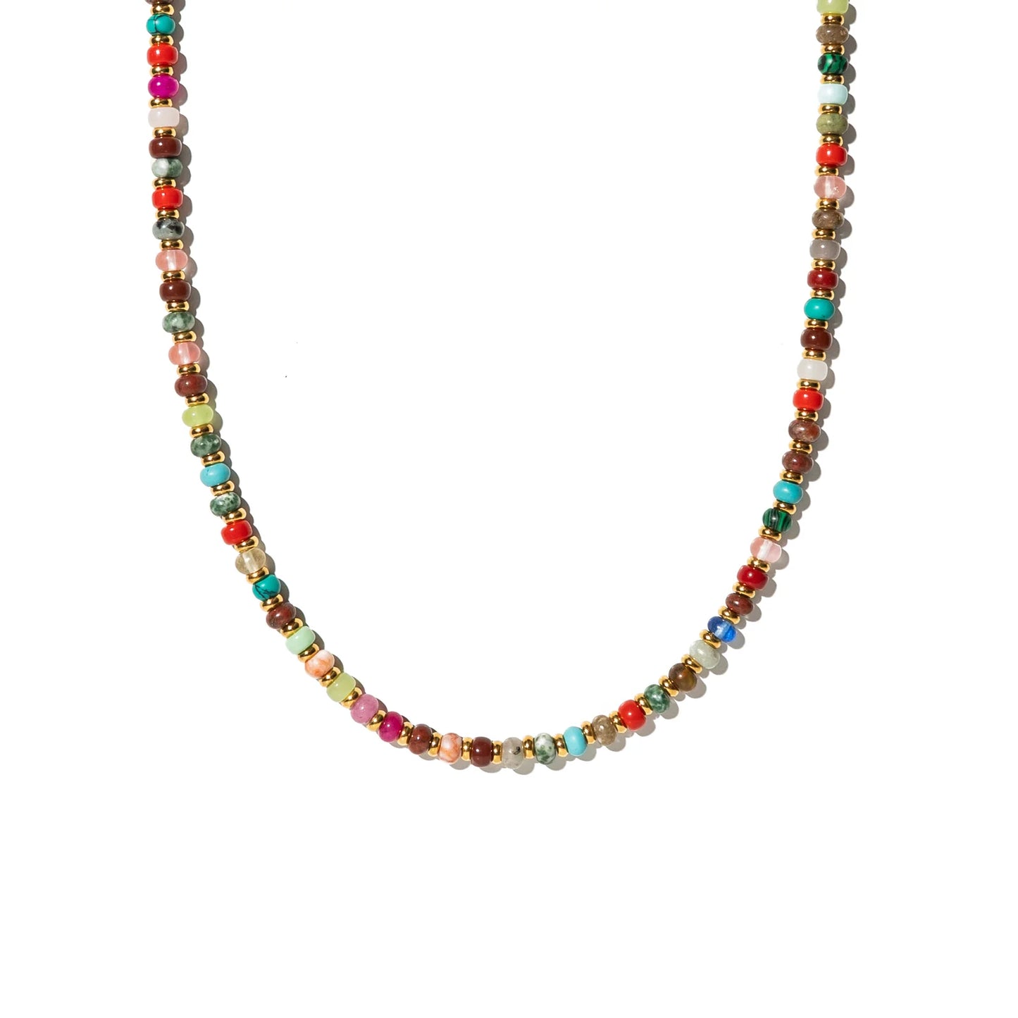 Waterproof Gemstone Beaded Necklace