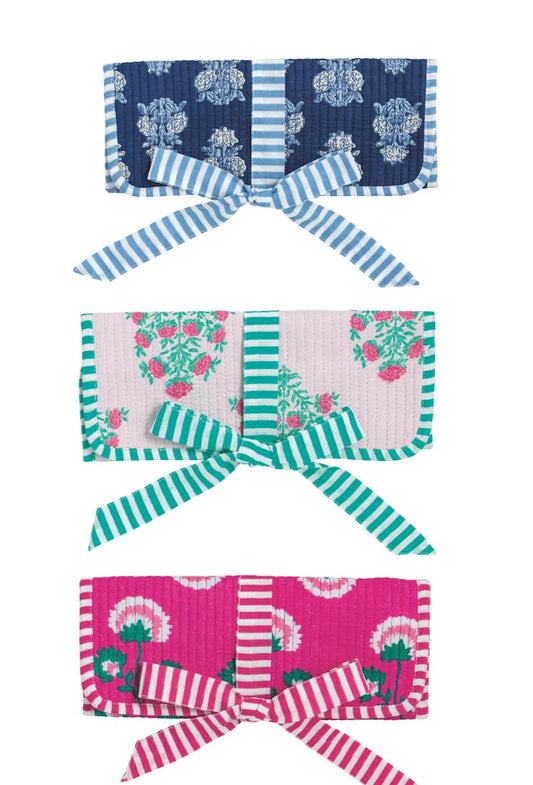 Block Print Jewelry Roll