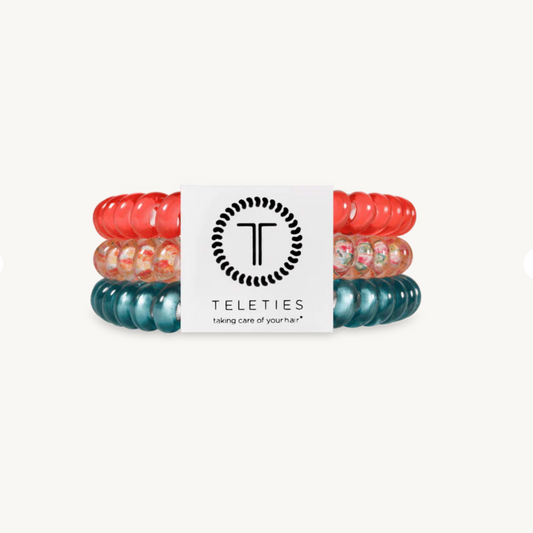 Coral Craze Small Hair Ties