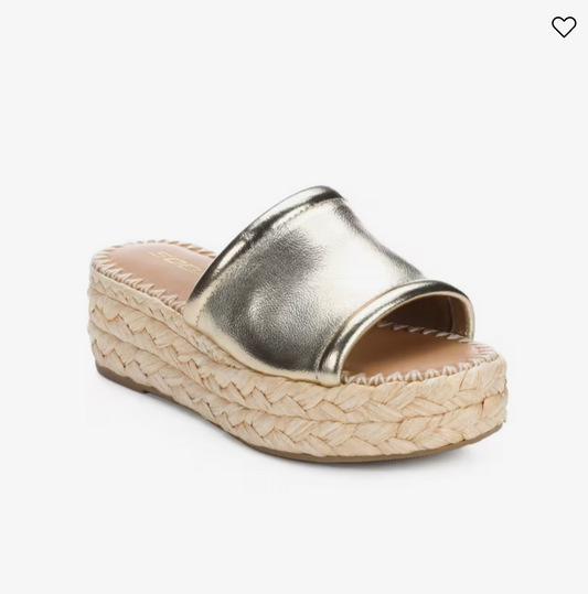 Monte Platform Sandal | Gold