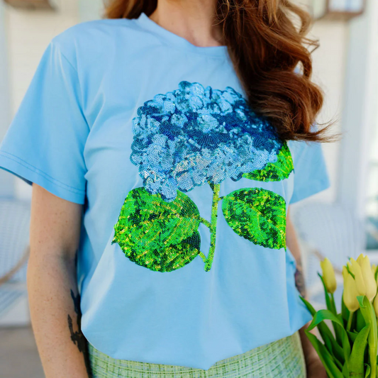 Hydrangea Blue Sparkle Tee