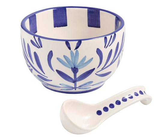 Blue Floral Salsa Tidbit