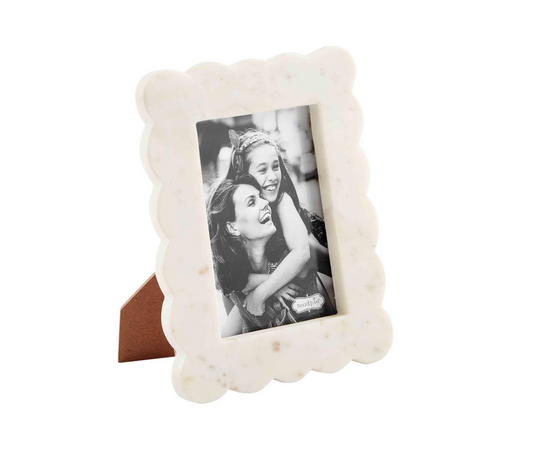 Small Scalloped Marble Frame