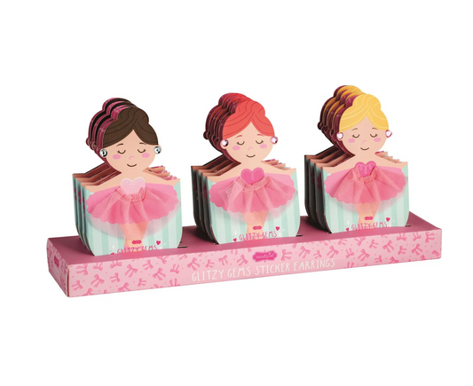 Ballerina Glitzy Gems Sticker Earrings