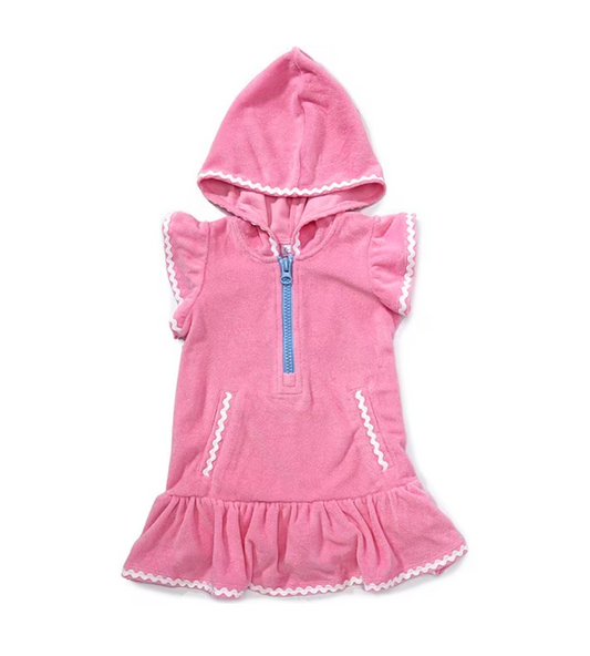 Pink Ric Rac Zip Cover Up