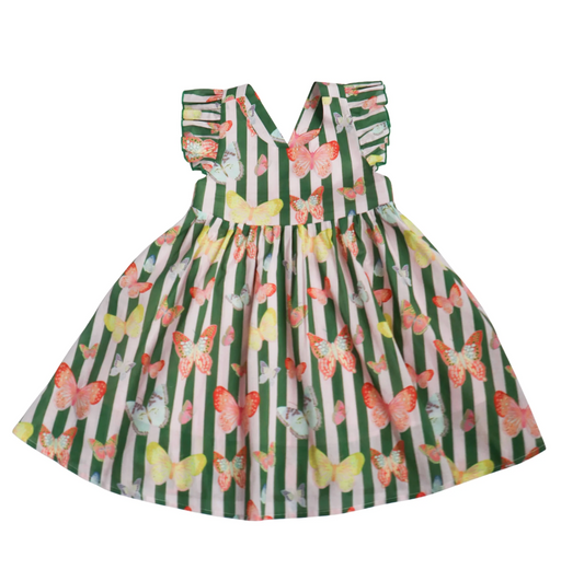 Josie Dress | Green Butterfly