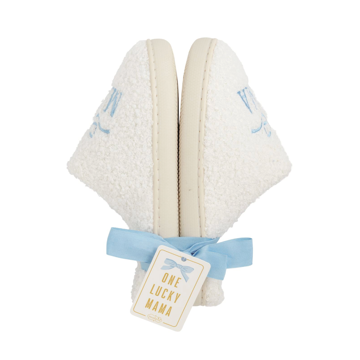 Blue Mama with Bow Slippers
