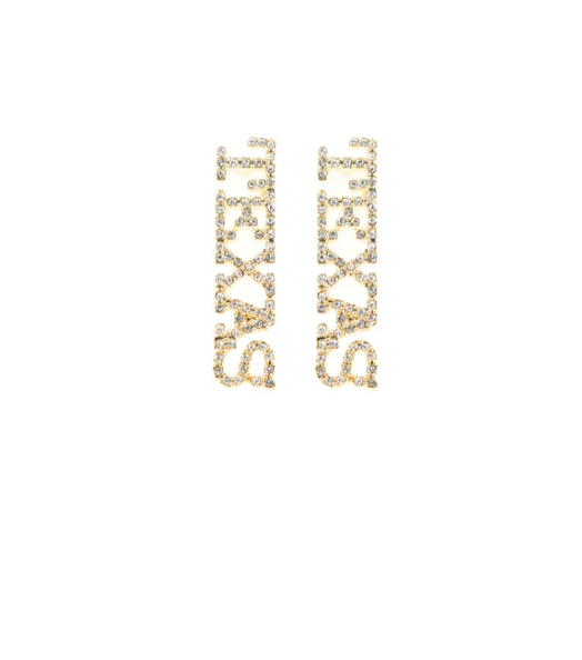 Texas Pavé Rhinestone Stud Earrings