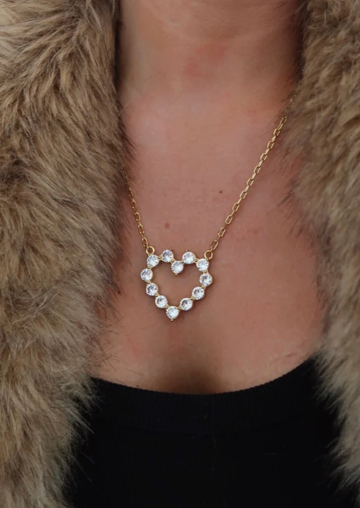 Large Diamond Heart Necklace