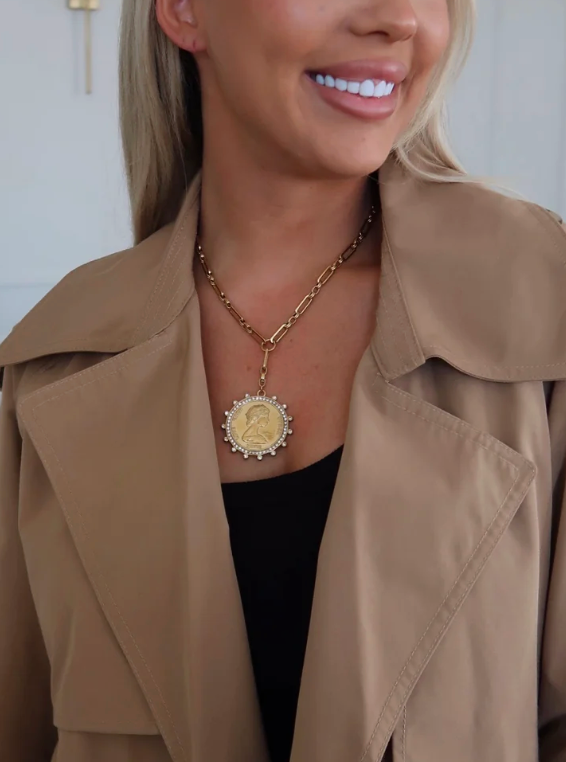 Lariat Coin Necklace