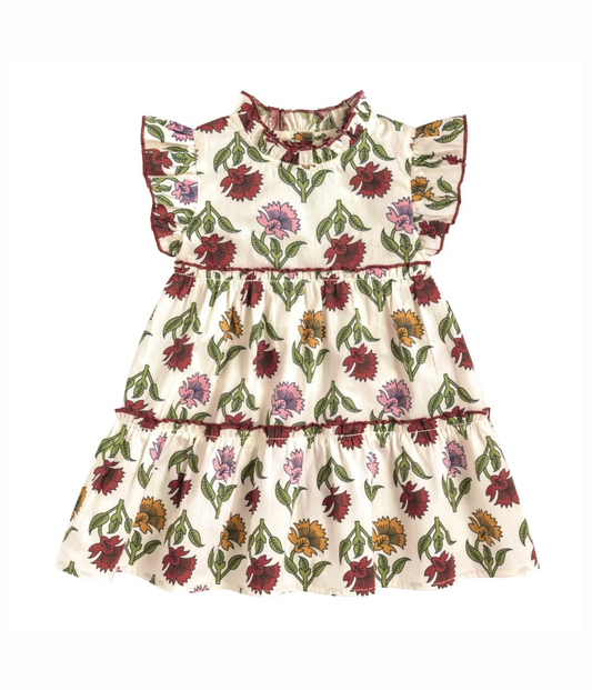 Mudpie Multi Floral Ruffle Dress