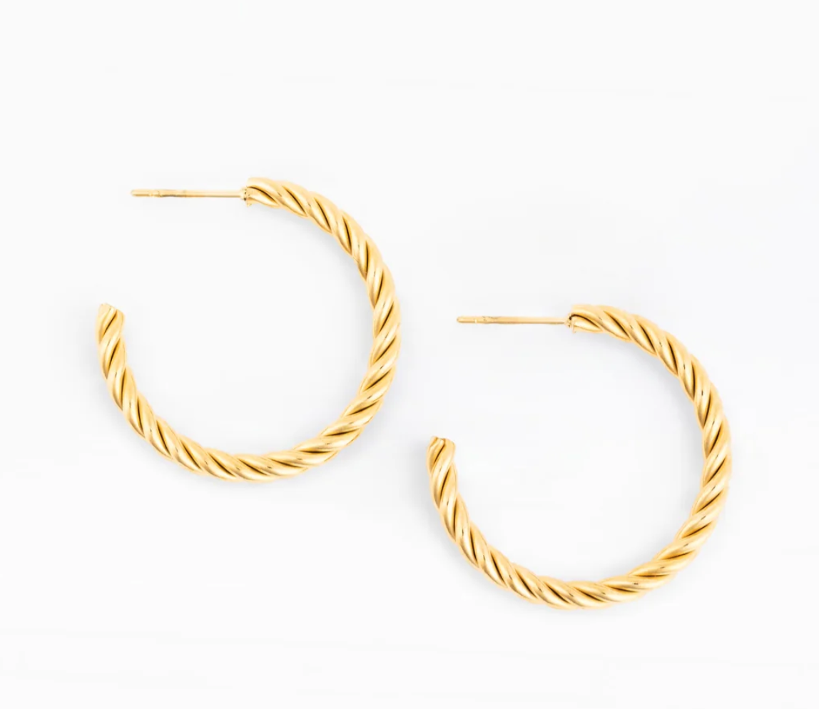 Elowyn Waterproof Hoop Earrings