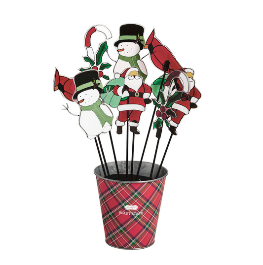 Christmas Glass Plant Stakes
