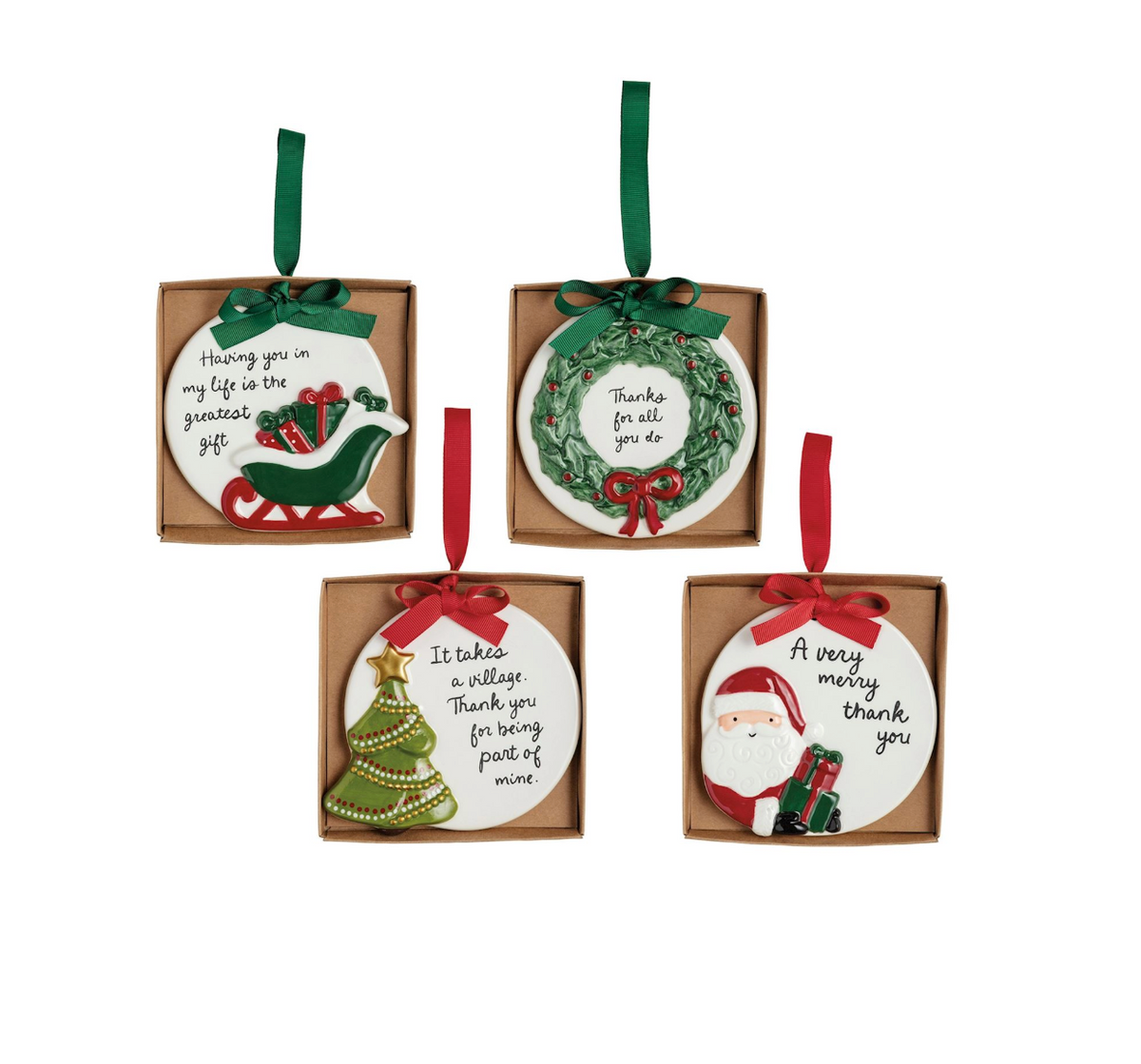 Hand Painted Thank You Ornament