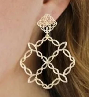 Bloom Statement Earrings in Gold