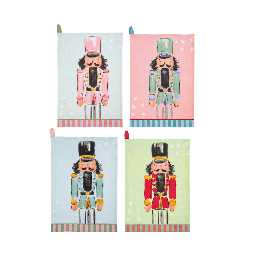 Nutcracker Stripe Hem Towels