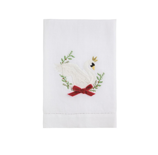 Swan Embroidered Towel
