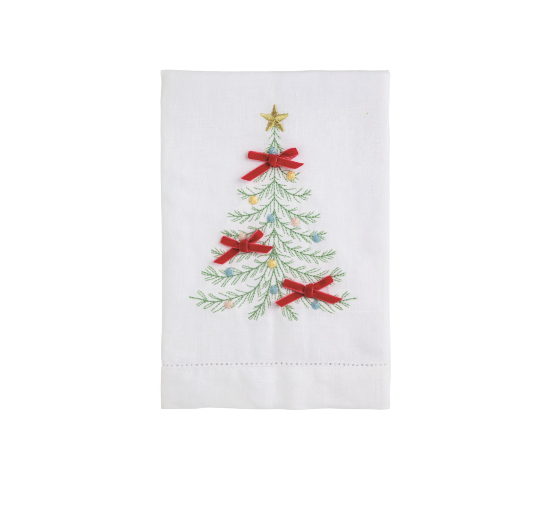 Tree Embroidered Towel