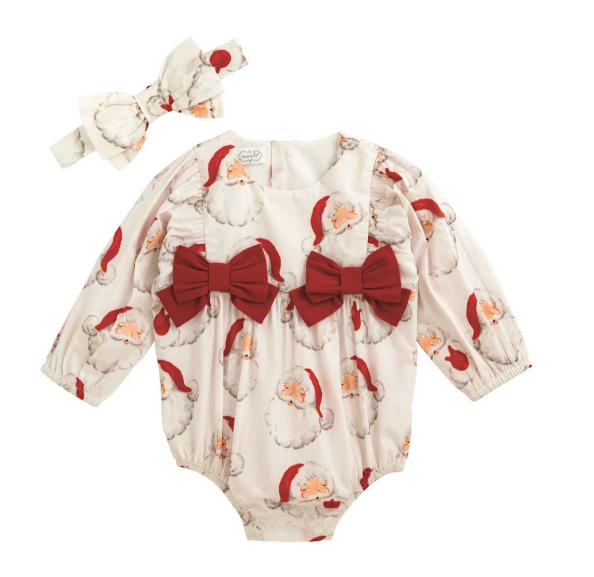 Santa Print Poplin Bubble