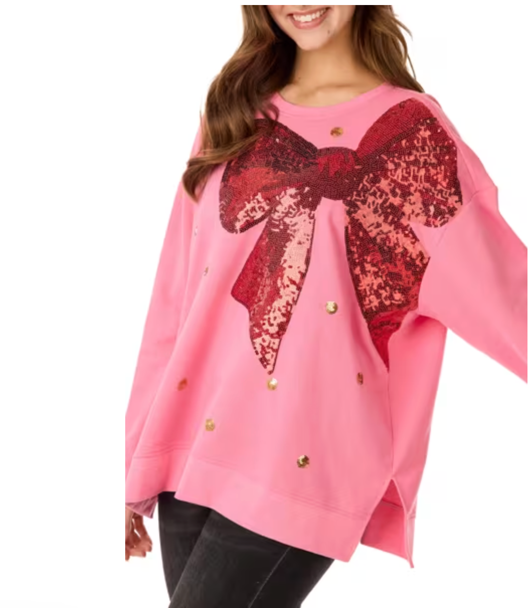 Bow Sparkle One Size Sweatshirt