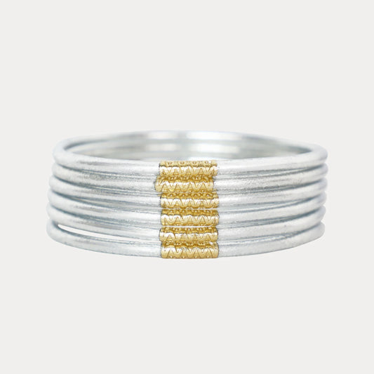 Silver Lumine All Weather Bangles® (Set of 6)