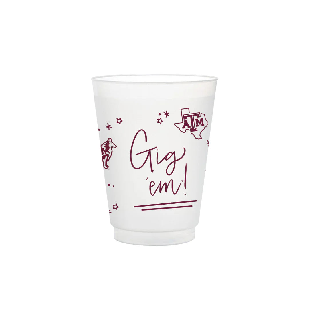Texas A&M Frosted Flex Party Cups (8-Pack)