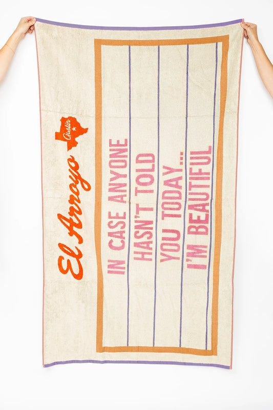 Beach Towel - 36" x 70" - I'm Beautiful