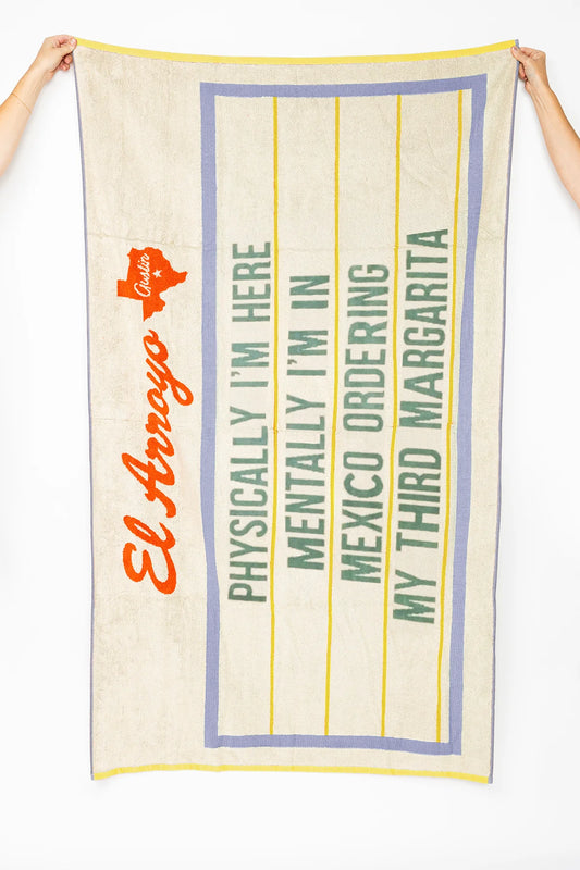 Beach Towel - 36" x 70" - Mentally in Mexico