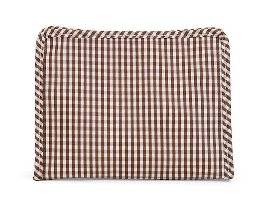 TRVL Roadie Large Zip Pouch- Gingham Coco
