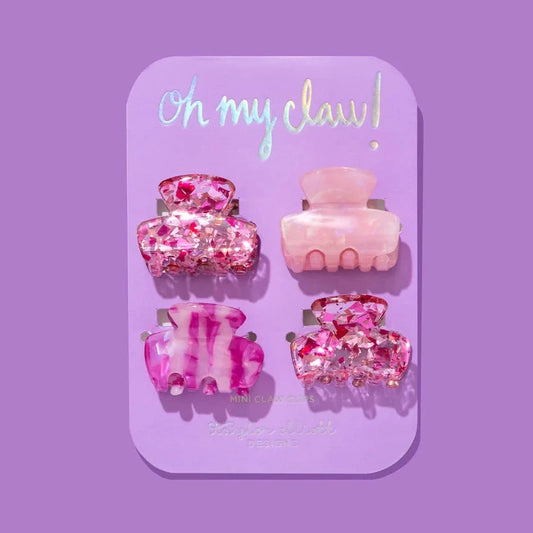 Pink Confetti Mini Claw Clip